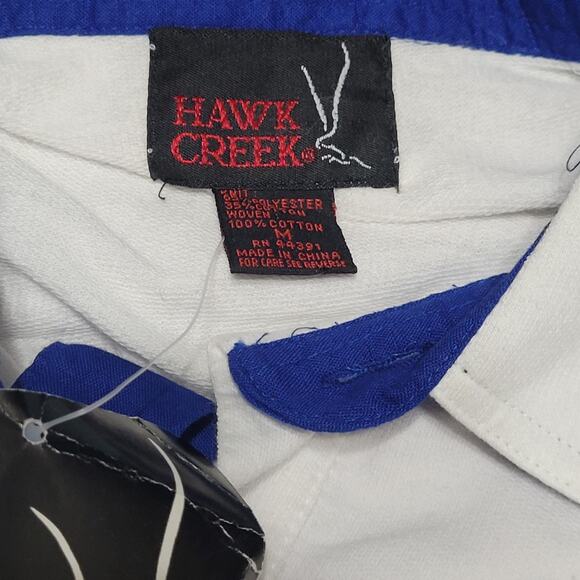 Vintage White and Blue Long Sleeve Size Medium - Picture 3 of 4